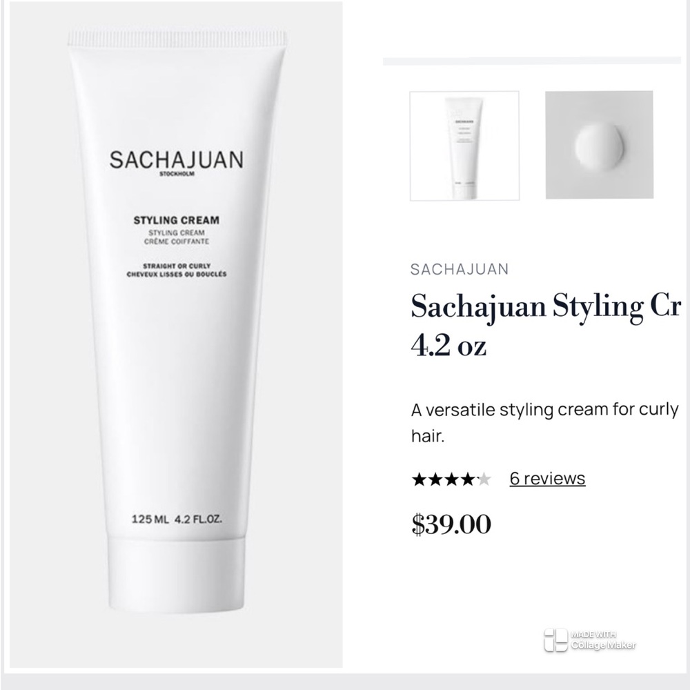 SACHAJUAN Styling Cream Straight or Curly Hair Heat Protection 125 ML Full Size